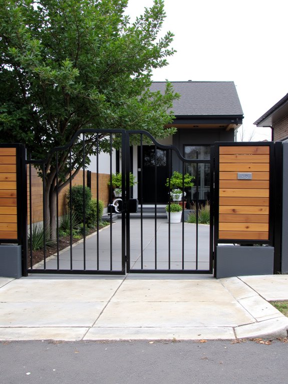 stylish secure fencing gates