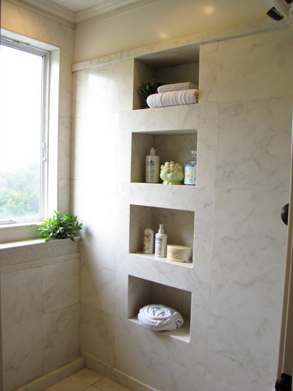 stylish storage for showers