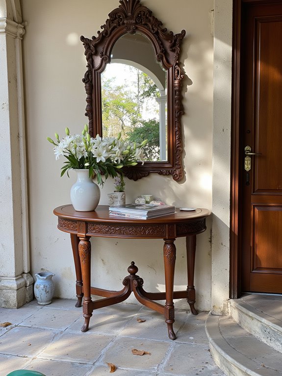 stylish villa entryway table