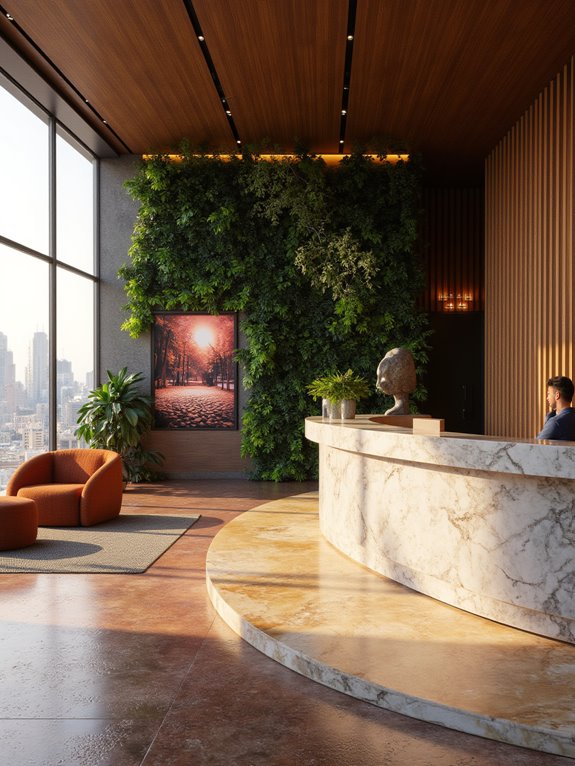 sustainable smart office reception