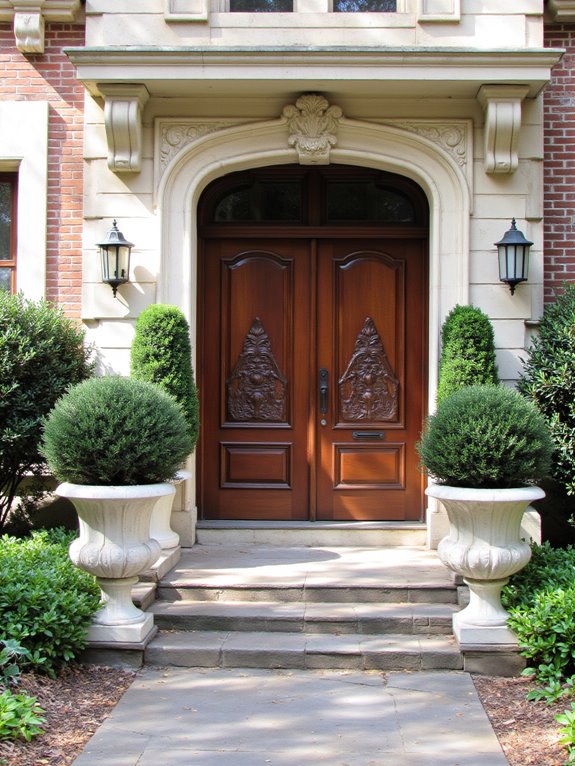 symmetrical luxury entrance design