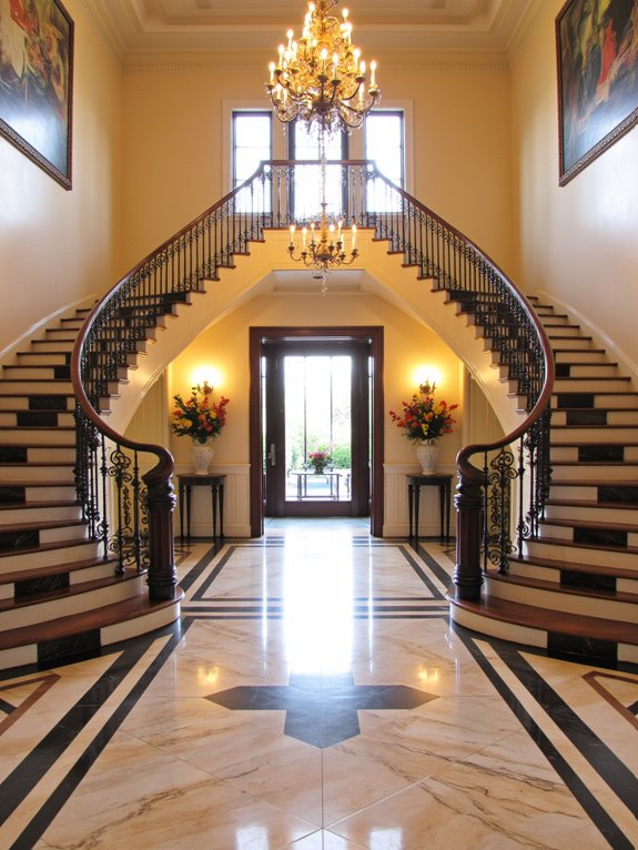 symmetry enhances foyer design
