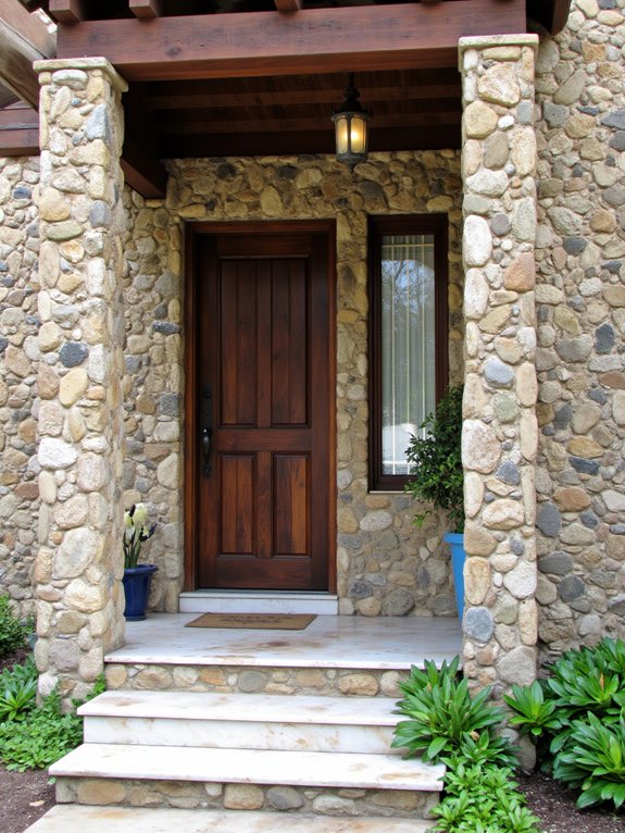 textured surfaces enhance entrances