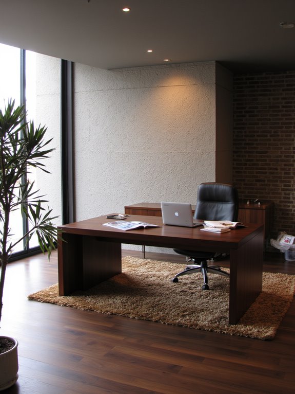 textured walls enhance interiors