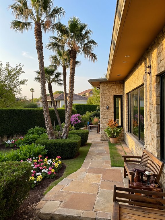 thoughtful landscaping enhances views