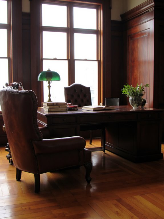 timeless wood and leather