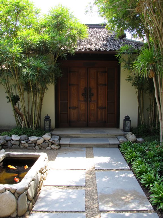 tranquil asian inspired entrances