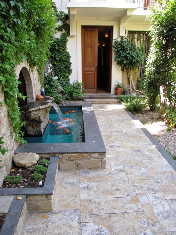 tranquil water feature ambiance