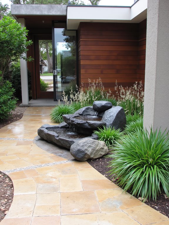 tranquil water feature oasis