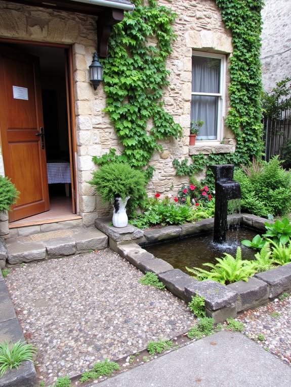 tranquil water features enhance serenity