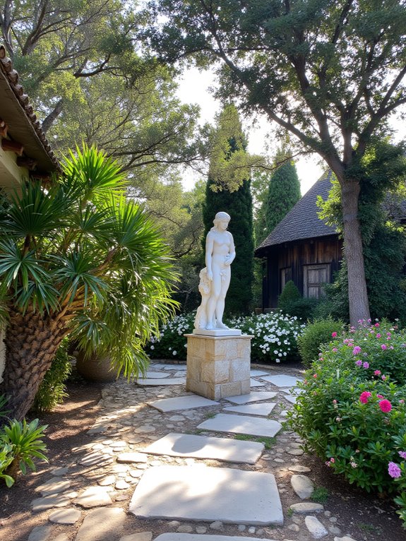 transform garden with sculpture