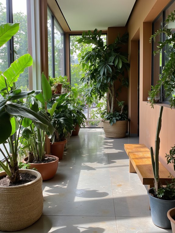 transform hallway with plants