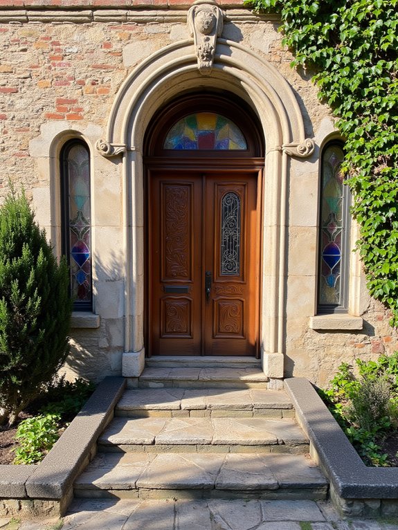 unique architectural entrance details
