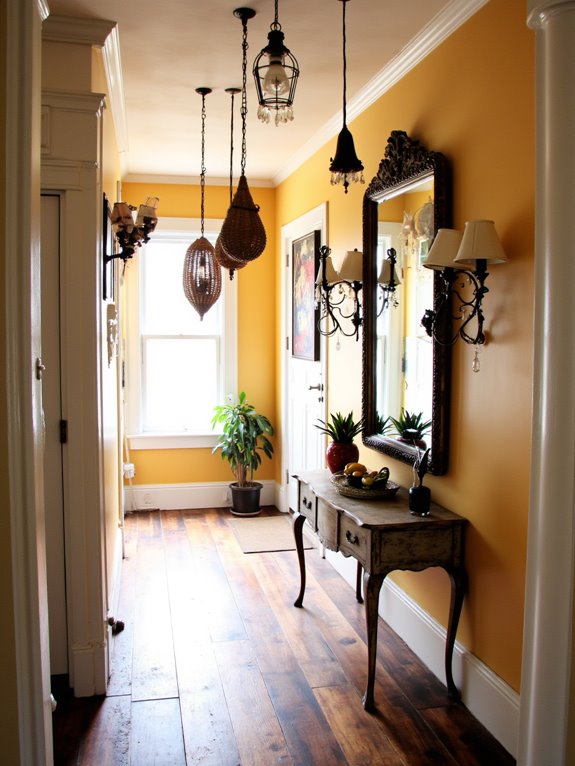 unique light fixtures enhance