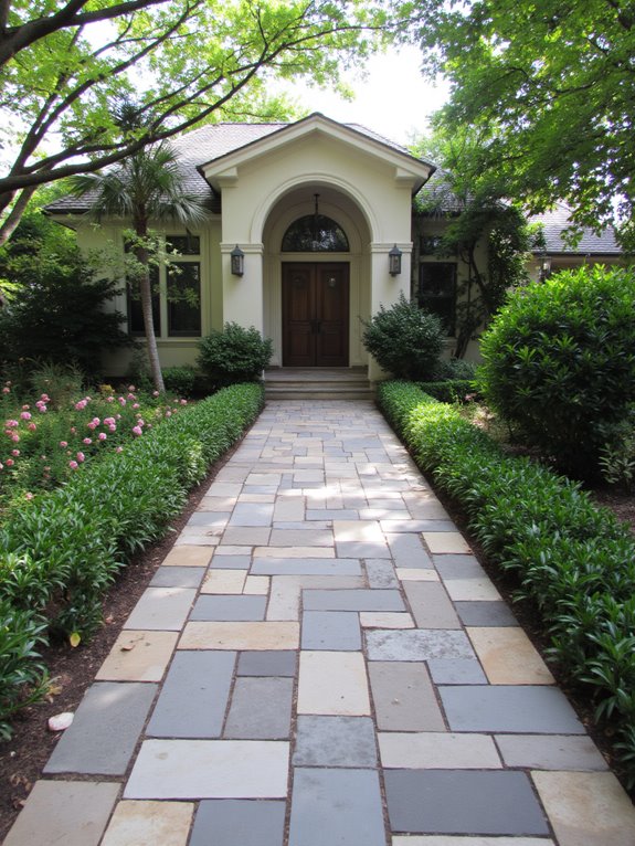 unique paver pathway design
