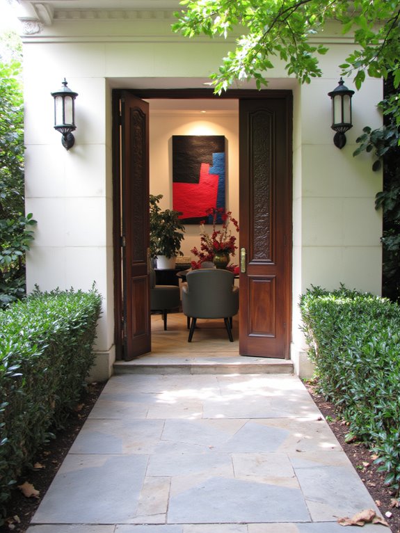 unique statement artwork entrance