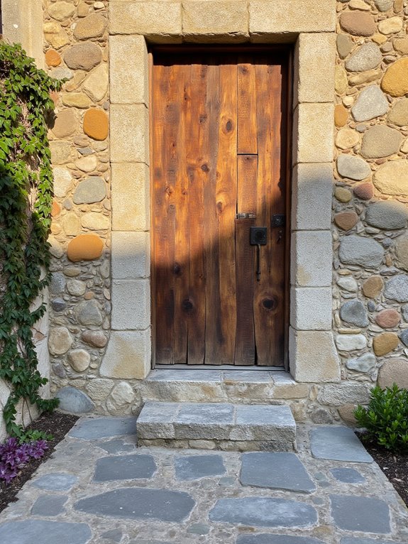 unique textures enhance entryway