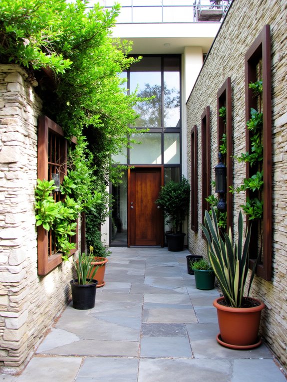 vertical gardens enhance entrances