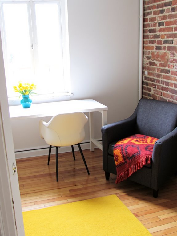 vibrant accents enhance neutrality