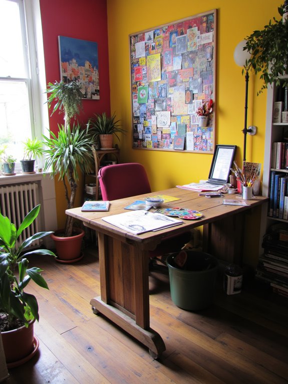 vibrant artistic home studio