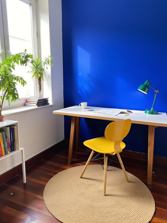 vibrant color block office