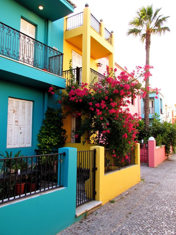 vibrant colorful villa designs