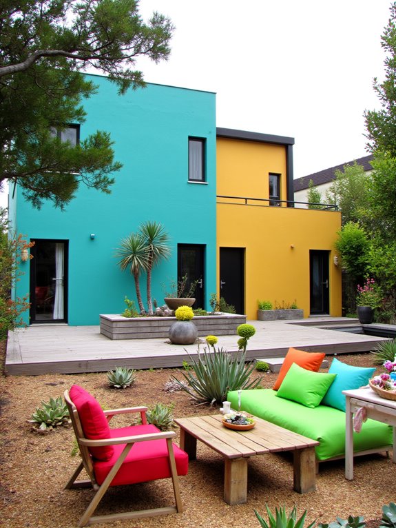 vibrant colors textural contrasts