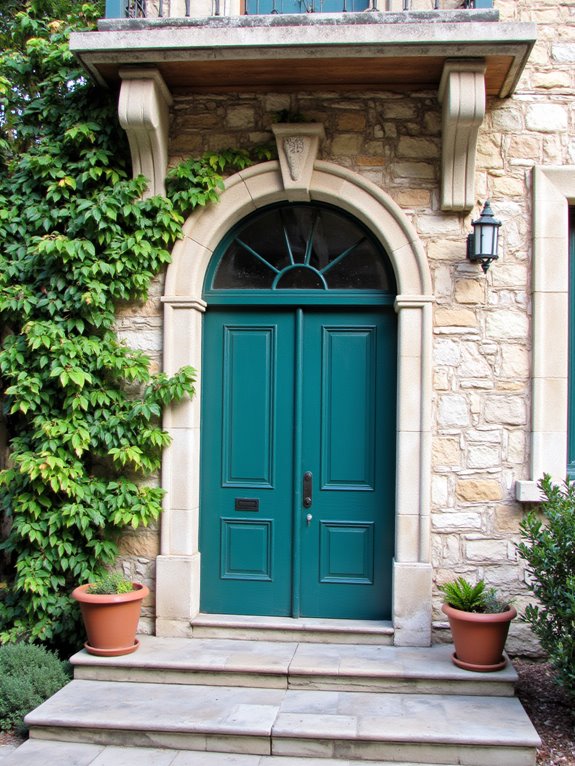 vibrant entrance enhances charm