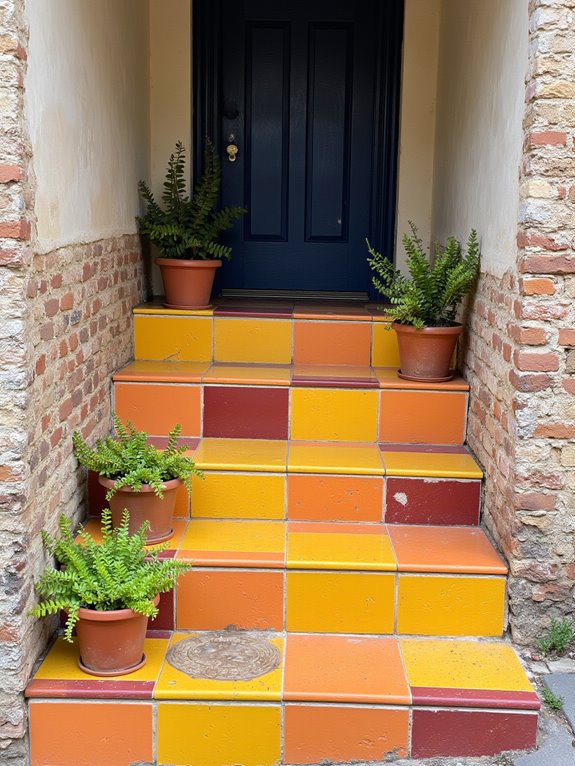 vibrant entrance tile appeal