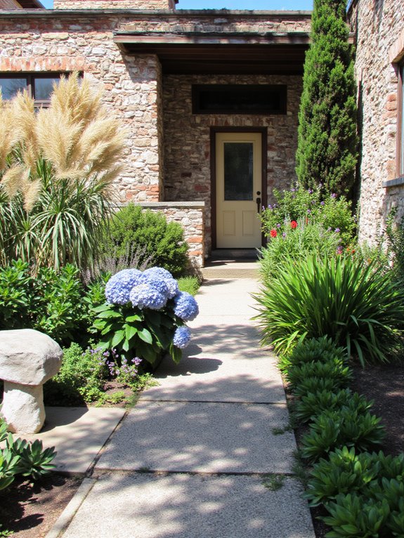 vibrant flowers and greenery