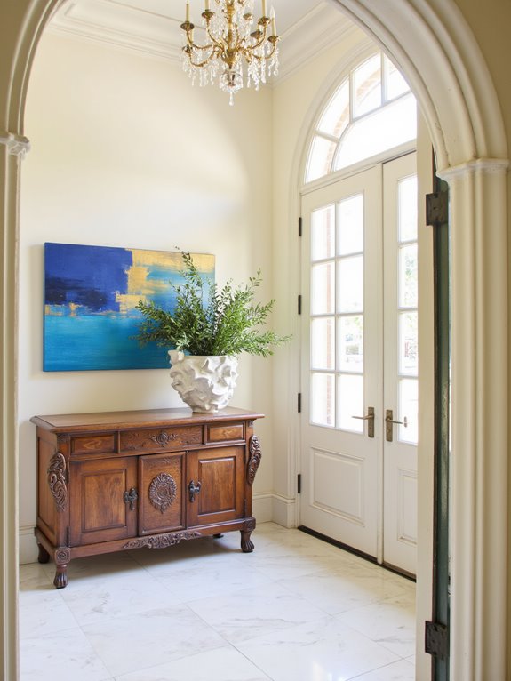 visually engaging entrance art