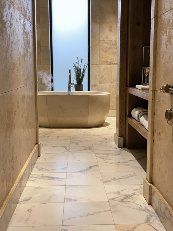 warm luxury bathroom retreat