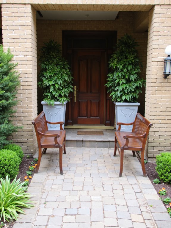 warm practical entryway bench