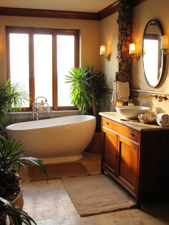 warm soothing spa like ambiance