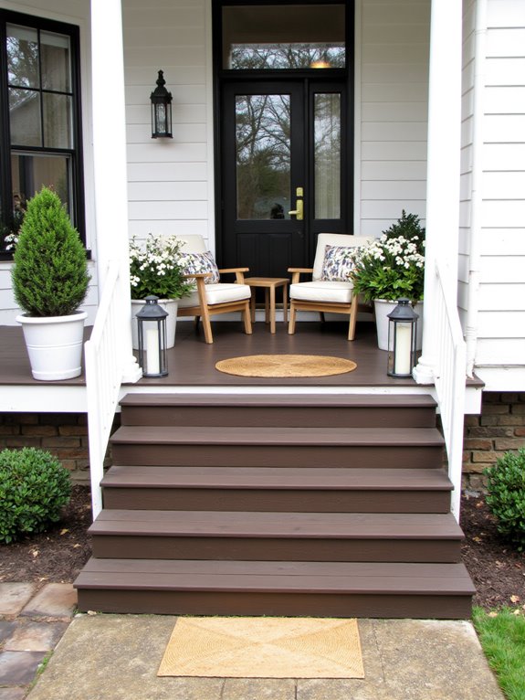welcoming front porch details