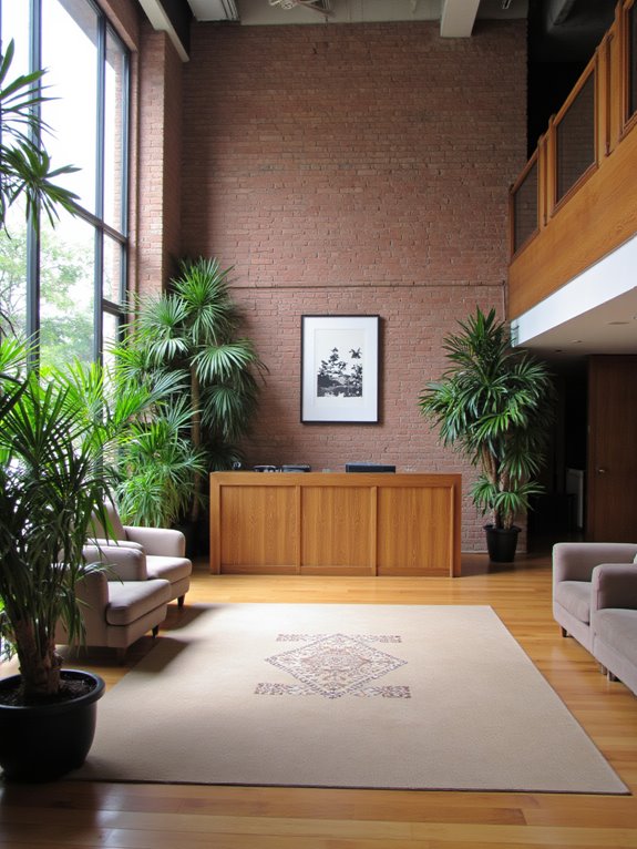 welcoming light filled reception design