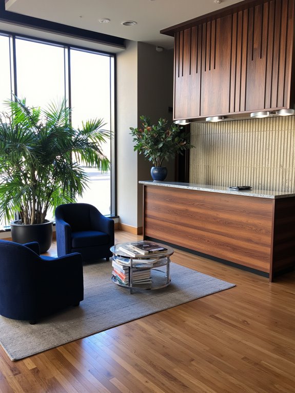 welcoming reception area design