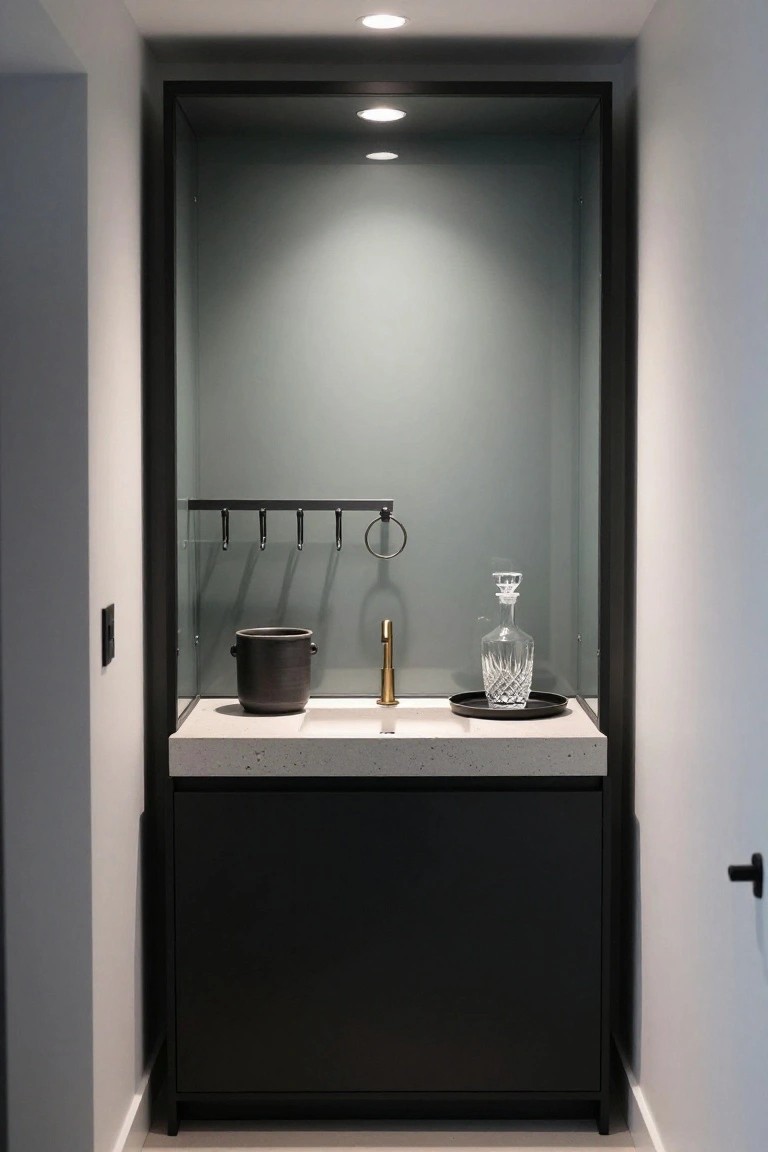 Black Framed Bar Niche