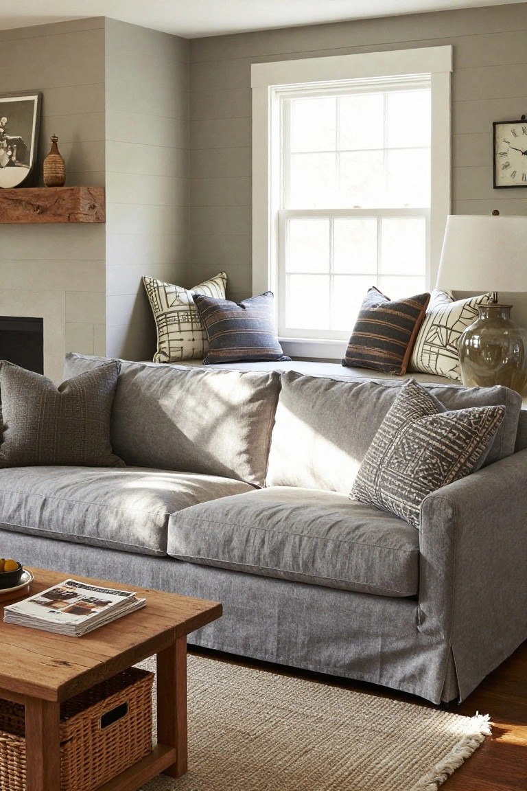 Slipcovered Sofa Brings Soft Comfort