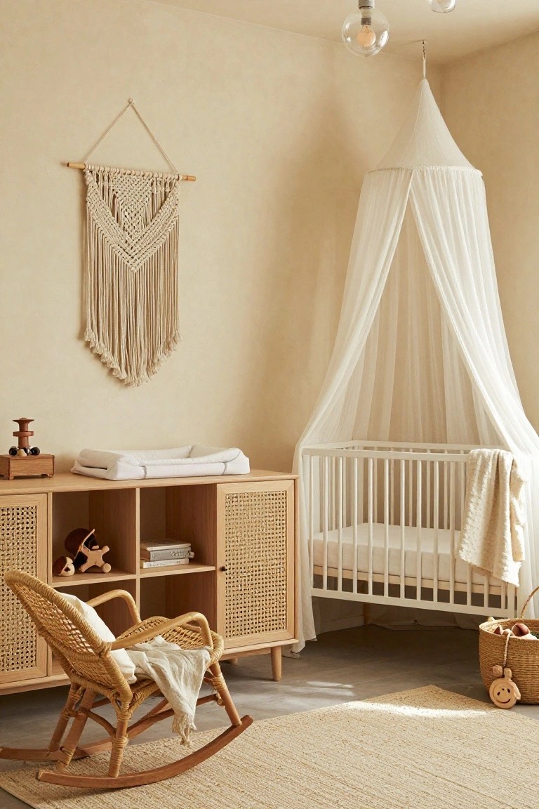 Natural Textures for a Serene Nursery