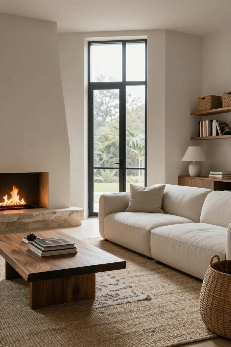 Oversized Cream Sofas in Airy Rooms