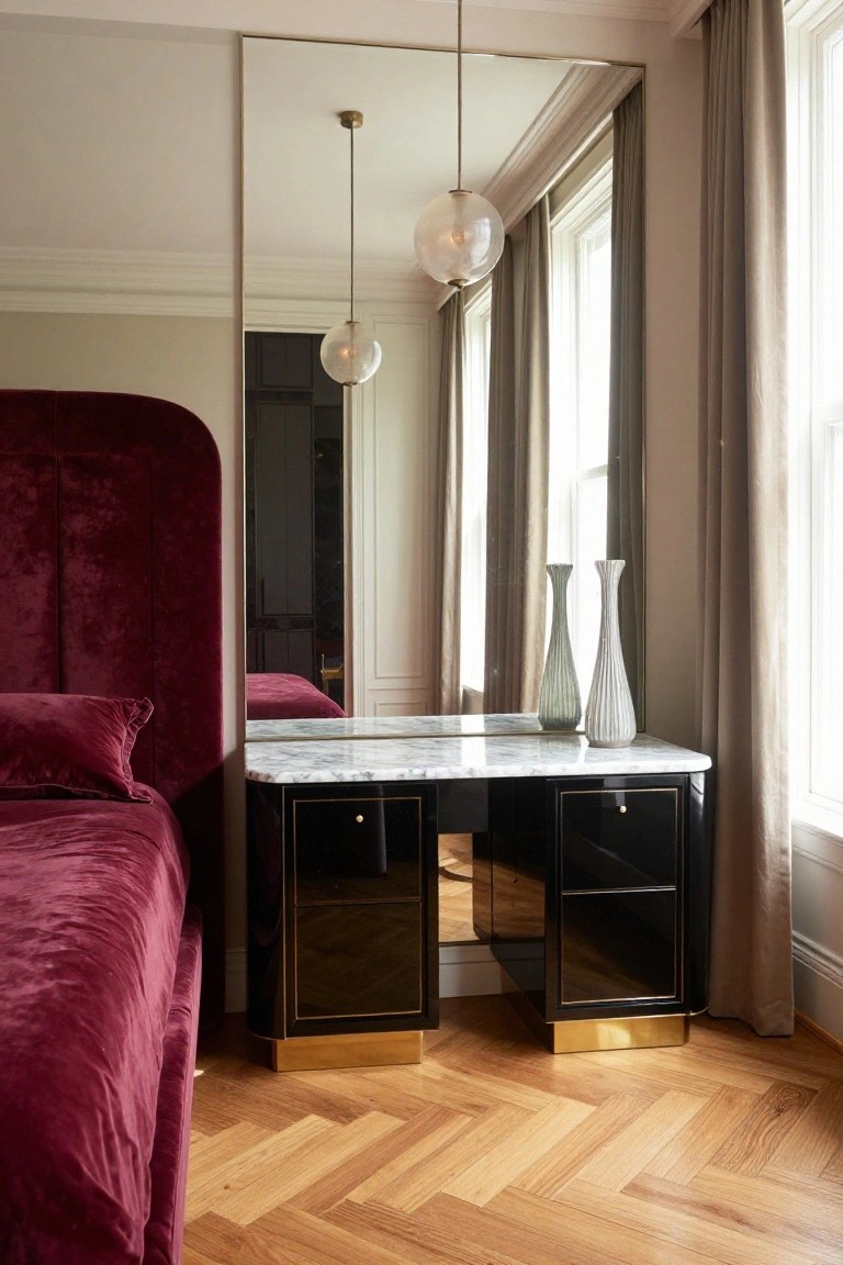Black Lacquer Bedroom Vanities