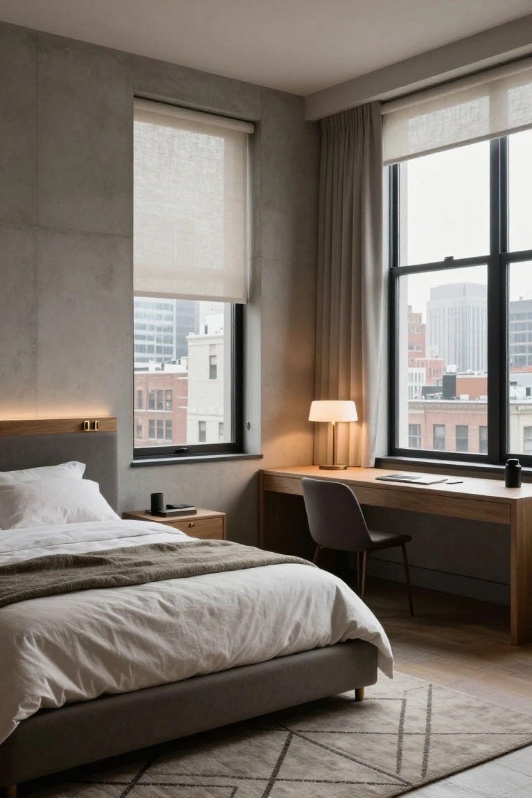 Layered Sheer Shades and Drapes