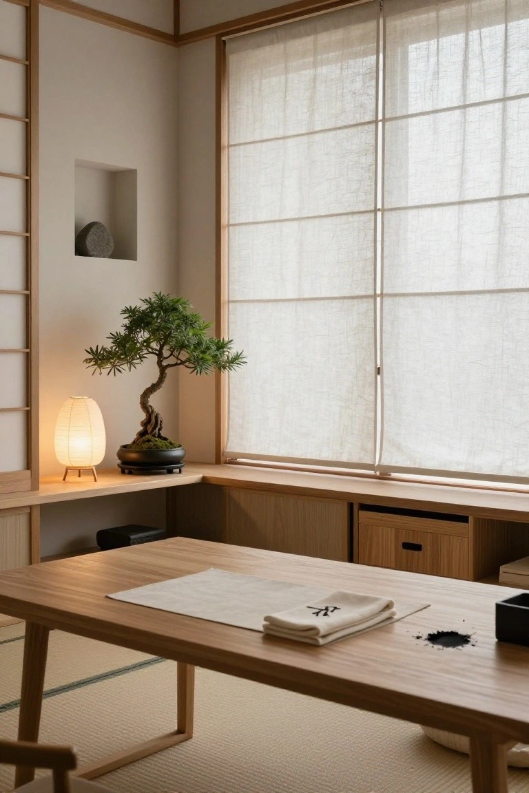 Low Desk Setup for Calm Focus