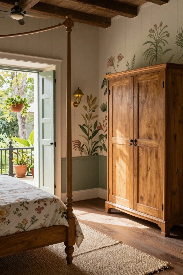Bedroom Layout Facing French Doors