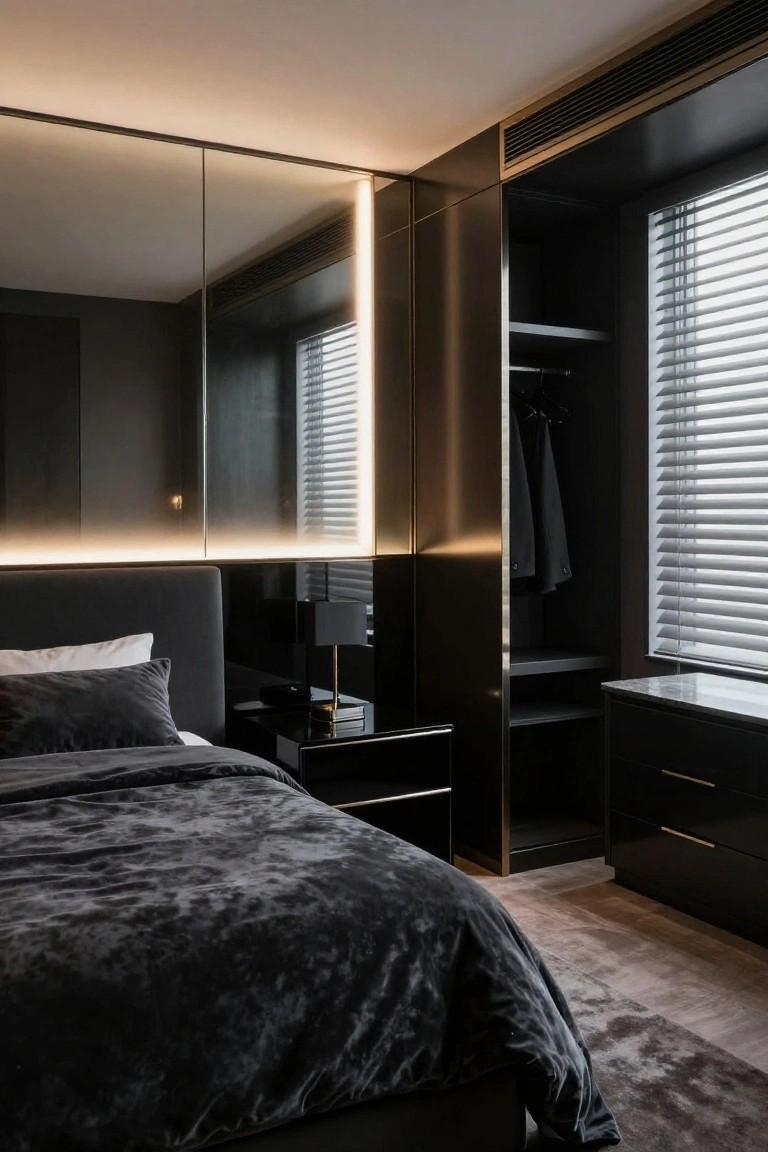 Tall Mirrored Wardrobe Walls