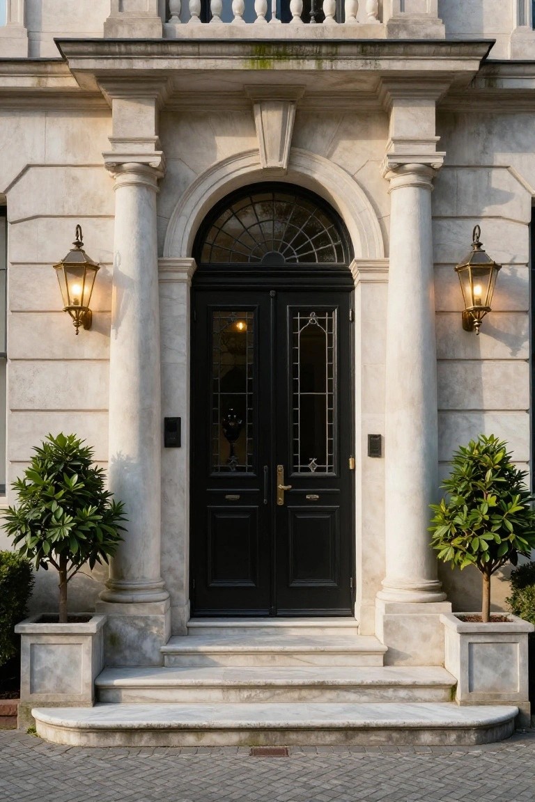 Timeless Columned Entrance Portico
