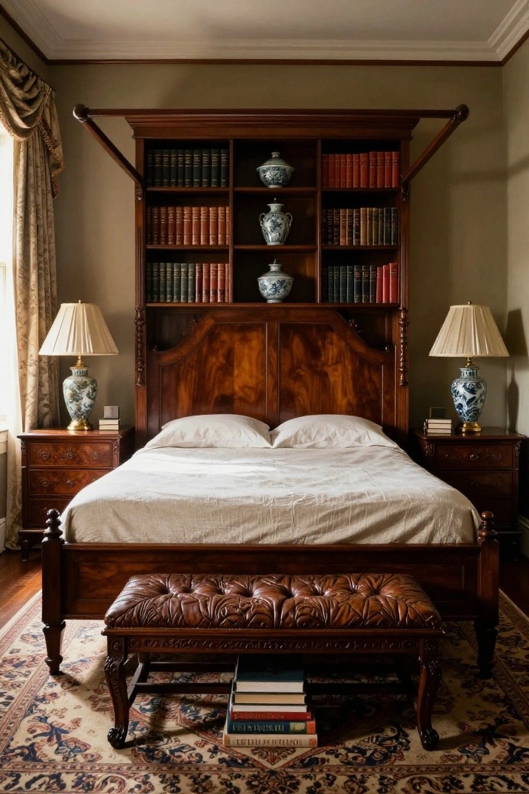 Patterned Rugs in Wood-Rich Bedrooms