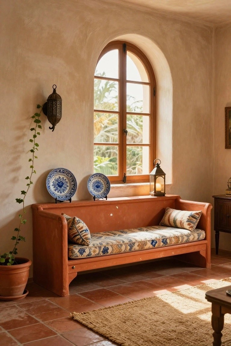 Rustic Bench as Console Table