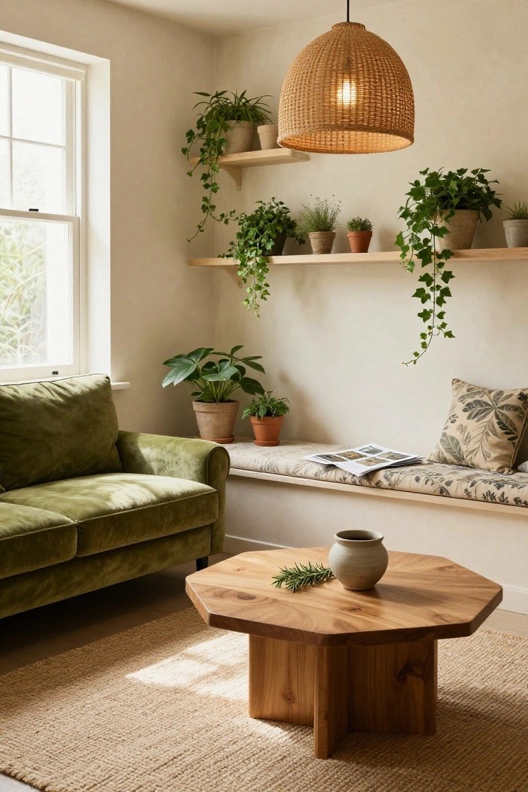 Plush Green Velvet Sofa